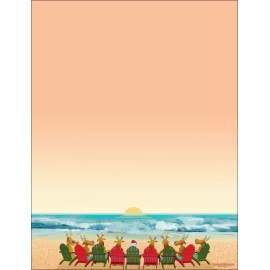Stonehouse Collection Beach Holiday Letterhead - 60 Christmas Sheets Per stationery Pack - 6505