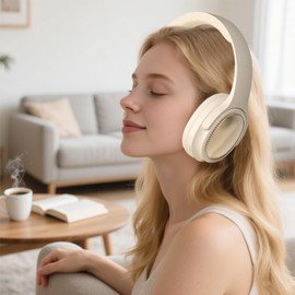 Over Ear Headphones | Portable Headphones Wireless Over Ear | Skin-Friendly Cushions Comfortable Headset with Stable Signal for Travel Offices Home