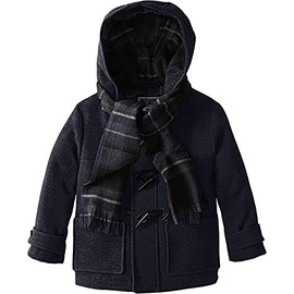 Rothschild Little Boys' Faux Wool Toggle Coat, Midnight, 7