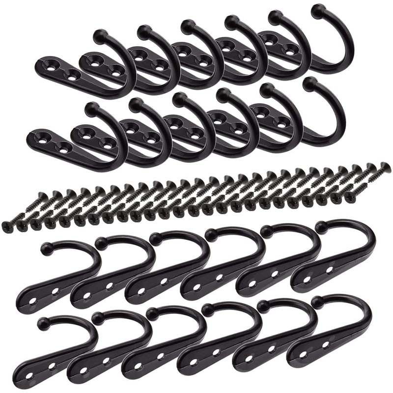 40 Pieces Wall Mounted Key Hook Robe Hooks Cloth Hanger