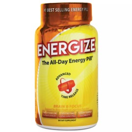 iSatori Energize Brain & Focus - Caffeine Pills - Brain-Focus Formula (60 Tabs)