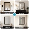 Ultrue Retro Copper Effect Framed Wall Mirror, 24x36 Rectangle Mirror,