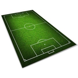 Kids Rug Soccer Field Rug Football Rug Carpet Playmat Fun Sports Area Rugs with Anti Skid Rubber Backing for Boys Children's Bedroom Playroom Living Room Nursery Green 2.6X4ft/80X120CM