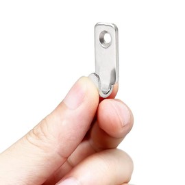 ZAAWUUT 10-Pack Heavy Duty Wall Mount Hooks,304 Stainless Steel Mini J Hook,Keyhole Hanger,for Hanging Picture Frames,Mirror,Wire (Silver)