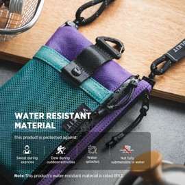 VULKIT Cartera de viaje con bloqueo RFID para hombres y mujeres, resistente al agua para pasaporte y teléfono con cordón desmontable y llavero, portafolios ligera de viaje con cierre