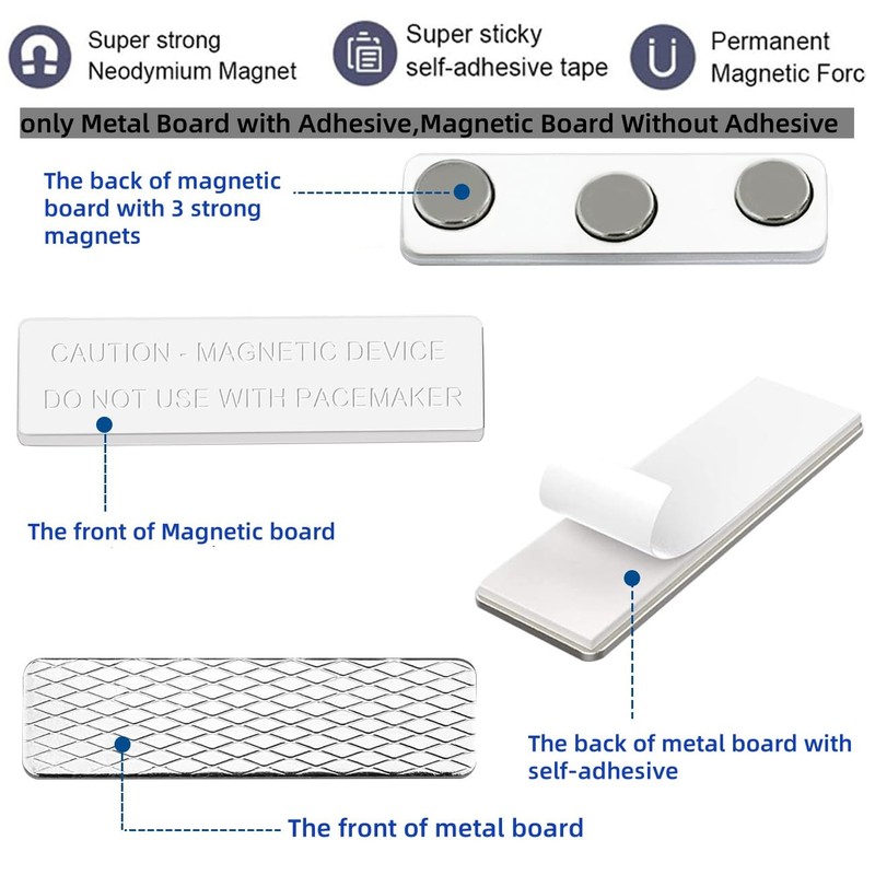 Blackout Blind Accessory,12Pair Magnetic Closure With Adhesive(Metal Board With Adhesive+Magnetic