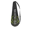 Racketworld Badminton and Squash Racket Cover, Black with Green Accent,