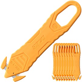OLFA Caicone 238B-10P Unpacking Cutter, Stainless Steel Blade, Single Use Type, Pack of 10