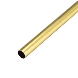 sourcing map Brass Round Tube Seamless Cable 300 mm Length 14 mm or 0.5 mm Wall Thickness