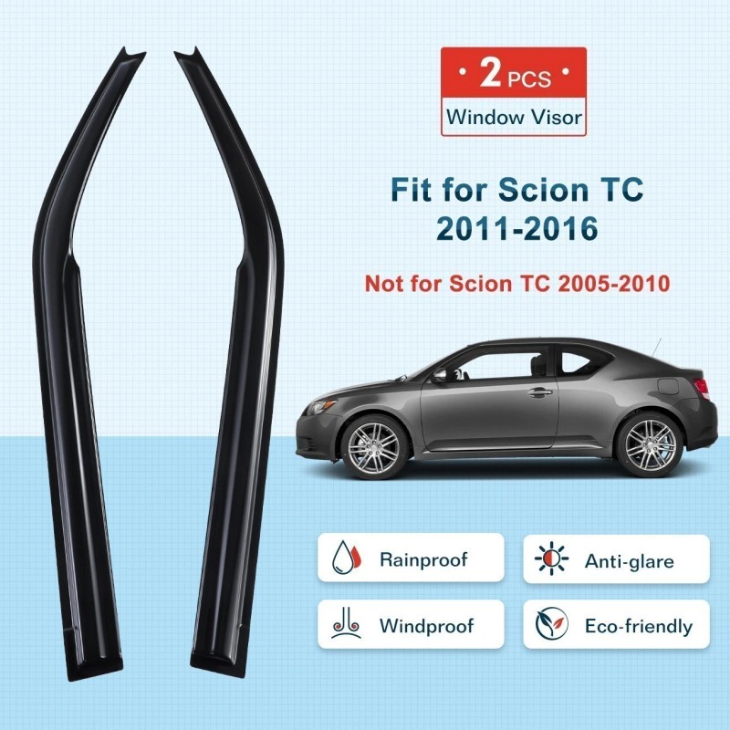 GEARZAAR For 2011-2016 Scion TC Coupe 2-Door JDM Window Visors
