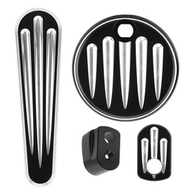Fuel Tank Door &amp; Dash Insert &amp; Ignition Cap Kit Stripe Style Fit for FLHX / FLHT / FLTR / FLHTCUTG