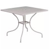 Flash Furniture 35.5" Square Steel Flower Print Patio Dining Table