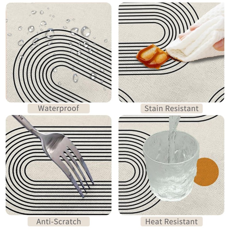 TTQYFNM 60x84inches Boho Mid Century Tablecloth Minimalist Abstract Arch Simple