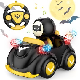 NQD Bat Remote Control Car for Toddlers, RC Cars with Music and Lights, ABS Material RC Cartoon Race Car Toys for Kids Birthday Gifts for Boys