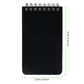 TAICHEUT 36 Pack Mini Spiral Notebooks, 3x5 Inches Pocket Notepad, 60Sheets/120Pages Memo Notepads for Home, Office, Travel, Black Cover