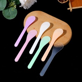 Exircy 6 PCS Plastic Cosmetic Spatula, Candy Color Makeup Scoops Spatulas Stick Applicator Reusable Cosmetic Mask Mixing Spoon Spa Makeup Tools for Lotions Moisturizers DIY Cream Mixing