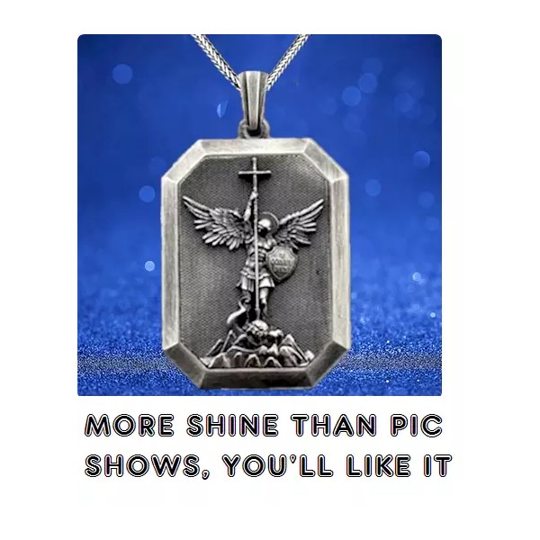 Fashion Jewelry ST MICHAEL ARCHANGEL ANGEL PROTECT Pendant On 20"