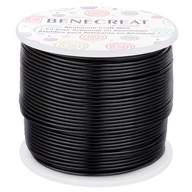 Benecreat Total Length 26.8 ft (68 m) Wire Diameter 0.06 inch (1.5 mm) Black Aluminum Wire, Colorful Accessories, Jewelry Making, Beading, Crafts, Ornaments, Gardening, Crafts, Auxiliary Materials