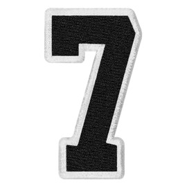 Tactical Numbers Patch Embroidered Badge Applique Fastener Hook and Loop Emblem - Seven