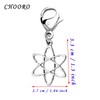 CHOORO Atom Pendant Zipper Pull Atheist Symbol Jewelry Scientific Jewelry