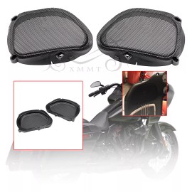 Unbranded Black Front Fairing Mesh Speaker Grills For Harley Ultra FLTRU CVO FLTRSE3 US