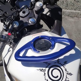 Accesorios de motocicleta para pasajeros con agarre de mano para Yamaha R1 R6 YZF-R25 YZF-R3 YZF1000 Barra de agarre de seguridad (azul)