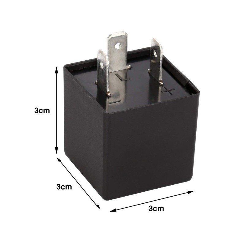 Yizhet ​​3 Pin Flasher Relay 0.02A-20A 12V Motorcycle Indicator Flasher