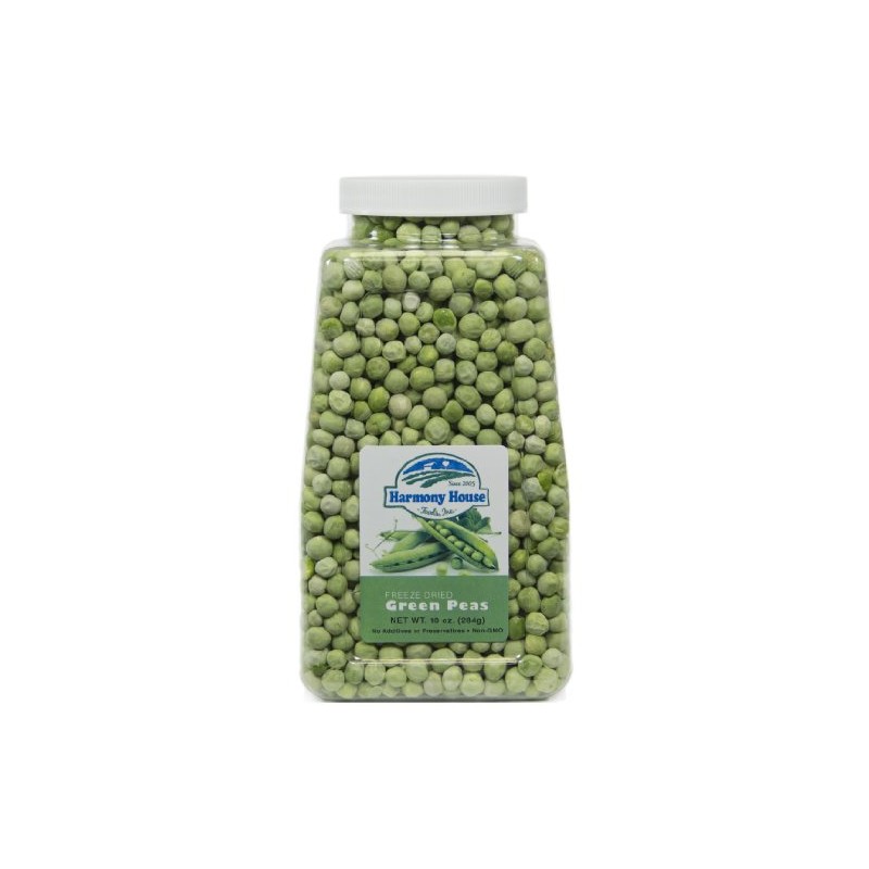 Harmony House Foods Freeze-Dried Whole Peas (10 oz, Quart Size