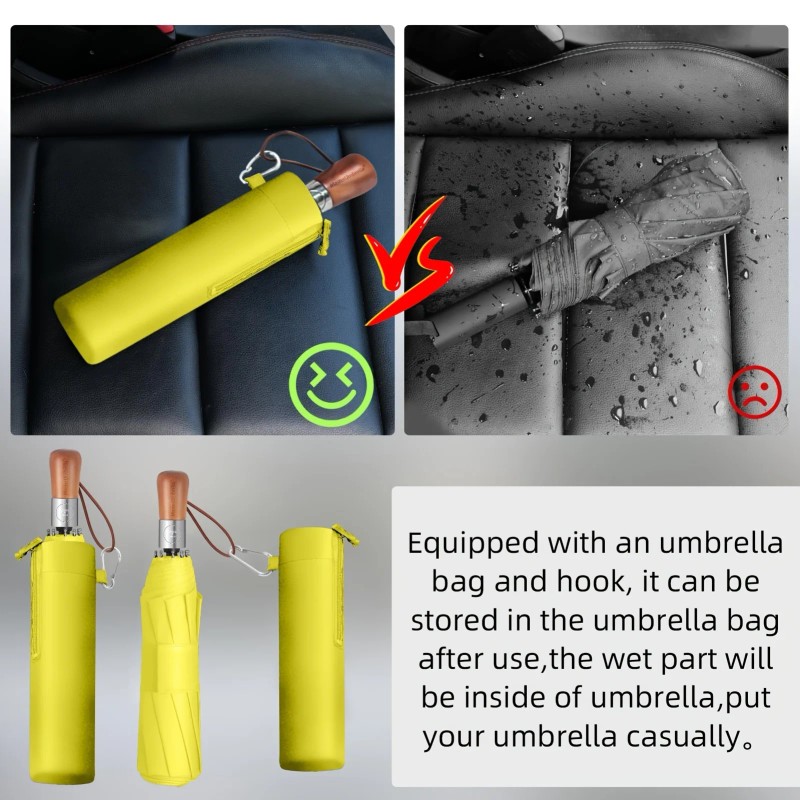 Windproof Fully-Automatic Large Folding Umbrella with Alloy Ribs UV Resistant
