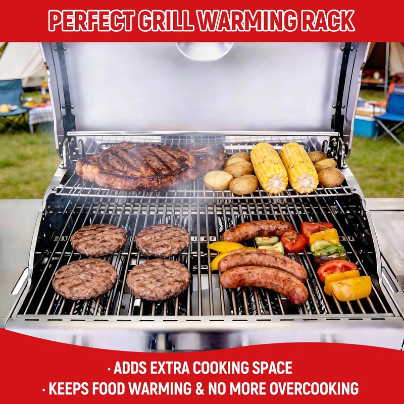 Grill Warming Rack for Nexgrill Home Depot 4-Burner Grills 720-0830H