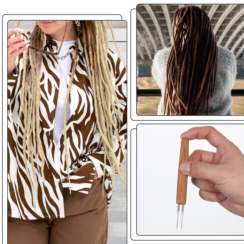 9 Pcs Dreadlock Crochet Hook for Hair Dreadlock Crochet Needles