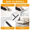 TESSUE Black 4Pcs Bed Sheet Straps,Sheet Straps,Upgrade Fitted Bed Sheet