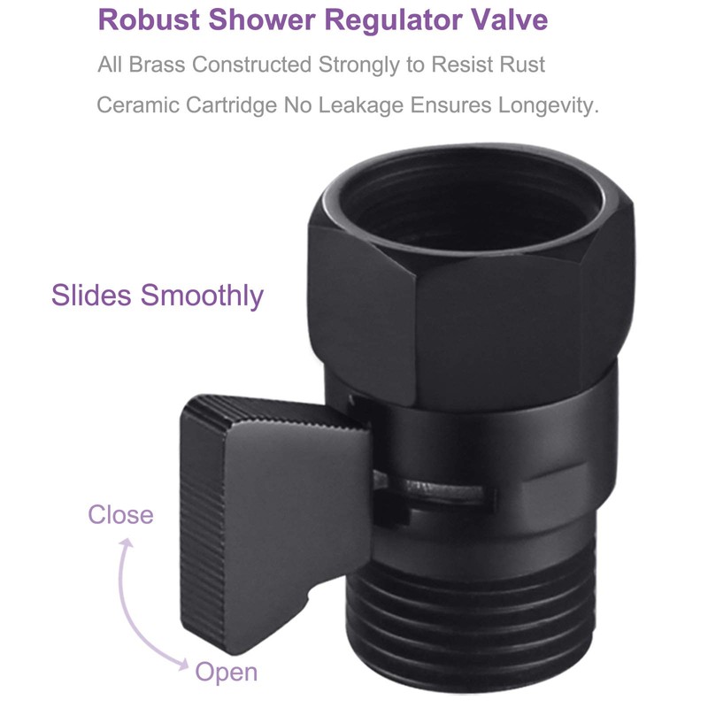 Shower Water Flow Restrictor, APLusee Brass Pressure Regulator Cut off