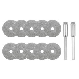 sourcing map 10pcs 18mm Diamond Coated Rotary Cut Off Grinding Wheel Discs W 1/8" Mandrel