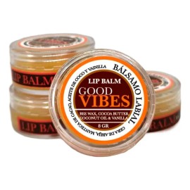 6 Pack Bálsamo Labial Cacao, Aceite De Coco Y Cera De Abeja