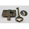 TIMTO Small Flush Mount Lock Set Antique Brass Cupboard Chest