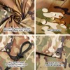 Fousam Rain Poncho, Military Tactical Poncho Camo Multi Use Waterproof,