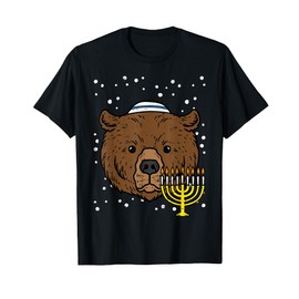 Hanukkah Bear Chanukah Jewish Men Women Kids Boys Girls T-Shirt