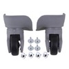 Yibuy 2xGrey 91x97x49mm DIY Luggage Swivel Suitcase Replacement Wheel Replacement