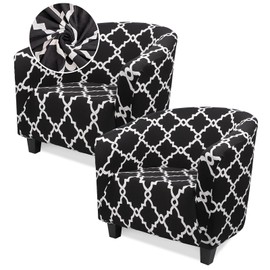 Treaful Club Chair Slipcover, 1-Piece Non-Slip Stretch Club Chair Covers 2 Packs, Washable Round Soft Armchair Sofa Cover Removable Couch Furniture Slipcovers for Bar Living Room Hotel Counter