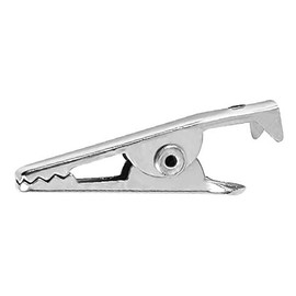 Xuzxinze 100PCS 1.06IN / 27mm Mini Metal Alligator Clips, Crocodile Clamps Silver Tone Nickel Plated Line Spring Clamps.