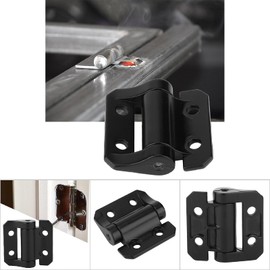 Zinc Alloy and Steel Constant Torque Position Control Hinge,0-180 Degree Rotation Range, Metric 4.8mm Dia Fix Holes 40.5mm X 41.5mm Area, Black - Symmetric Torque(20.3 lbs inch)