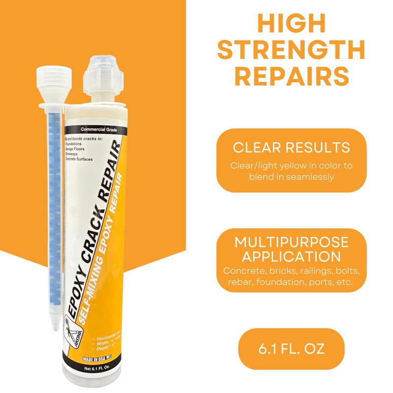 Akona Epoxy Crack Repair - Injectable Crack Filler for Concrete,
