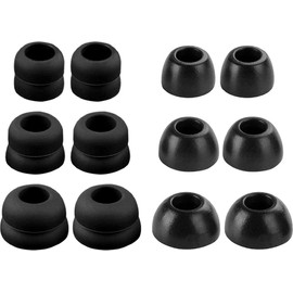 A-Focus 6 Pairs 【Double Flange & Memory Foam Tips】 Compatible with Beats Studio Buds + / Fit Pro, Replacement Noise Canceling Earbuds Wings Compatible with Beats Studio Buds/Fit Pro, 214523 Black