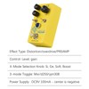 MOSKYAudio Distortion/Overdrive/Preamp Guitar Effect Pedal 4 Mode Switch & Level/Gain