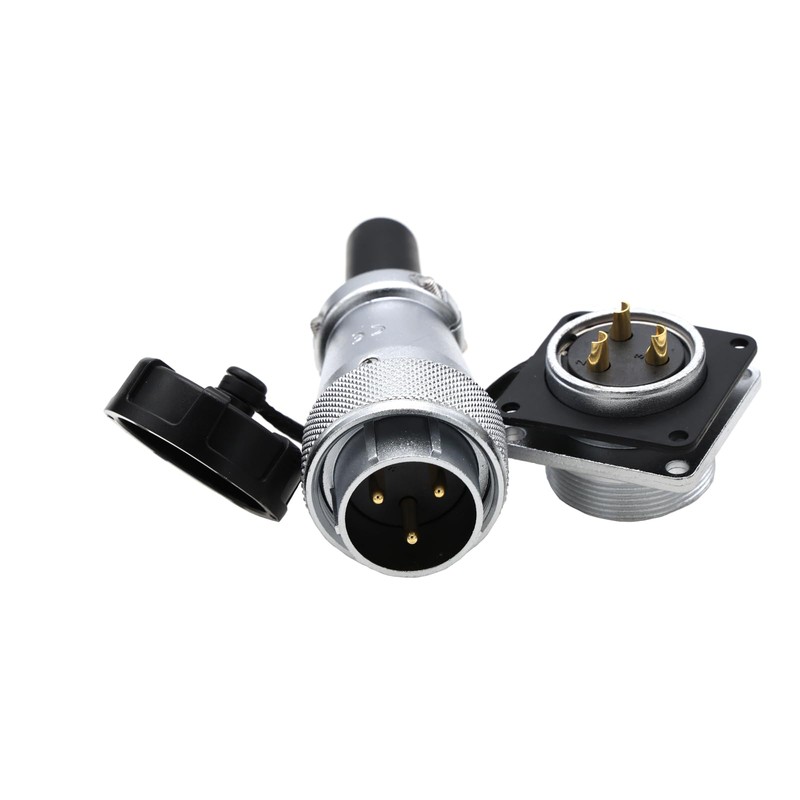 ZBLZGP Weipu WS24 3 Pin Waterproof Power Connector Solar Solder