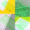 geometric plastic circle square hexagon template ruler drawing plastic circle