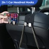 4 Pcs Car Hooks for Headrest, Car Seat Hooks Purse