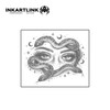 Temporary Tattoo, Medusa Snake Moon, 2 Sheets