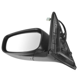 TRQ Driver Side Mirror Assembly Electric Adjustment Heated Memory Black Compatible with 2008-2013 INFINITI G37 2014-2015 Q60 IN1320114